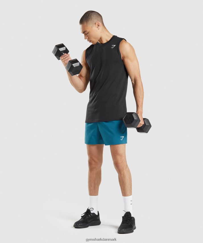 Mænd Gymshark ankomst ærmeløs t-shirt N4ZDDN915 sort