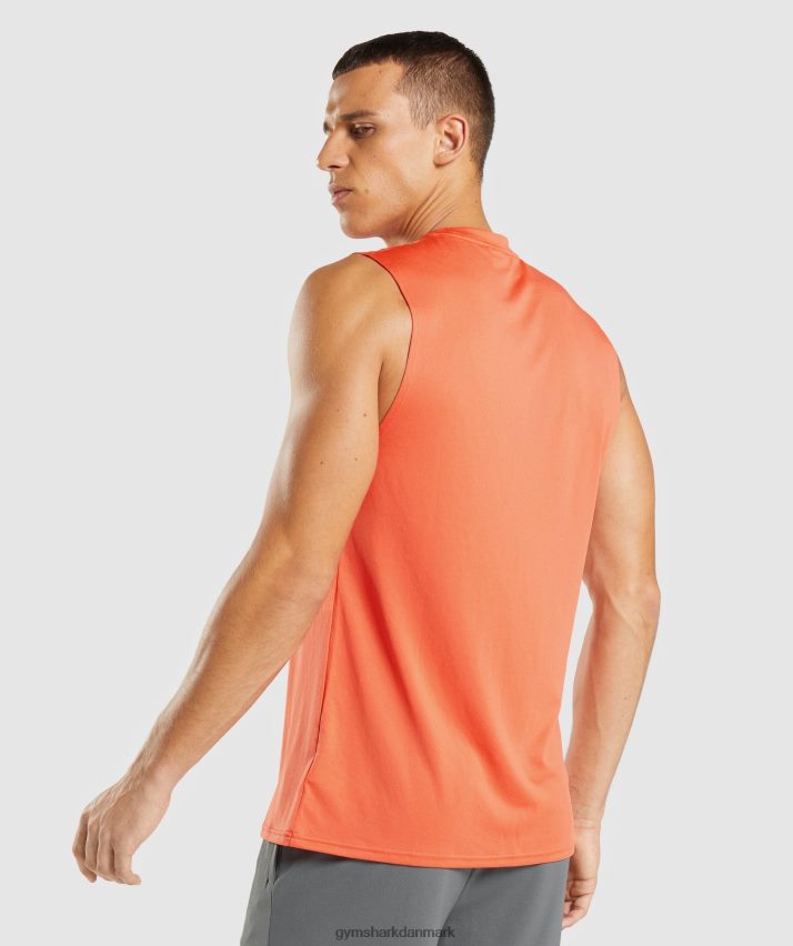 Mænd Gymshark ankomst ærmeløs t-shirt N4ZDDN939 papaya appelsin