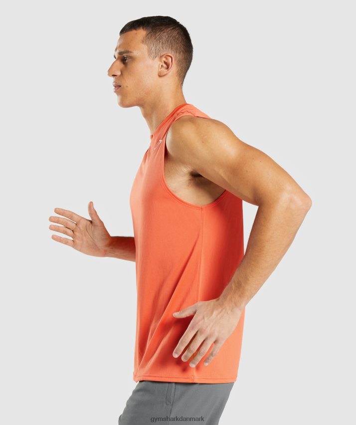 Mænd Gymshark ankomst ærmeløs t-shirt N4ZDDN939 papaya appelsin