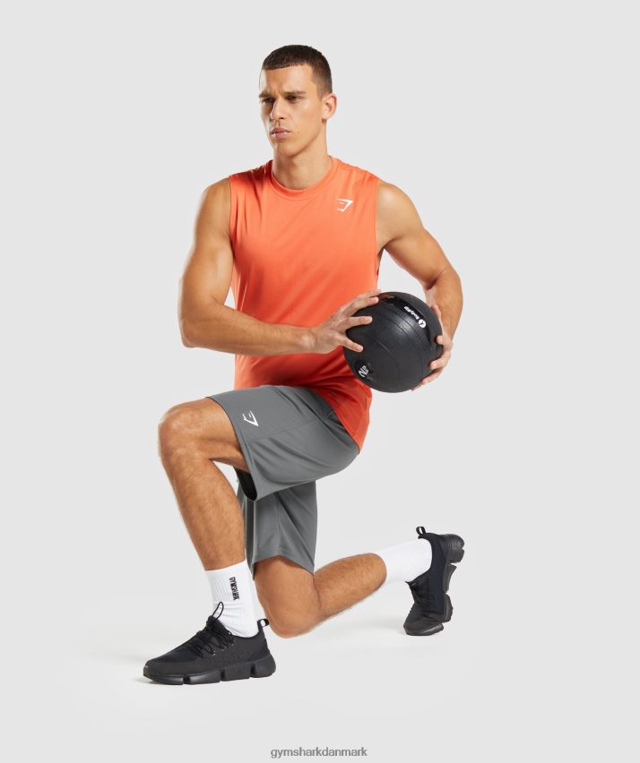 Mænd Gymshark ankomst ærmeløs t-shirt N4ZDDN939 papaya appelsin