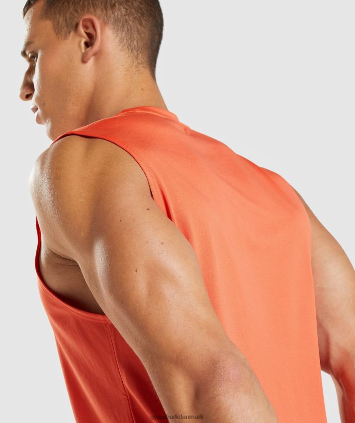 Mænd Gymshark ankomst ærmeløs t-shirt N4ZDDN939 papaya appelsin