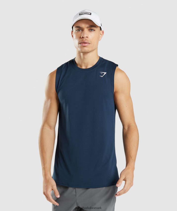 Mænd Gymshark ankomst ærmeløs t-shirt N4ZDDN945 flåde