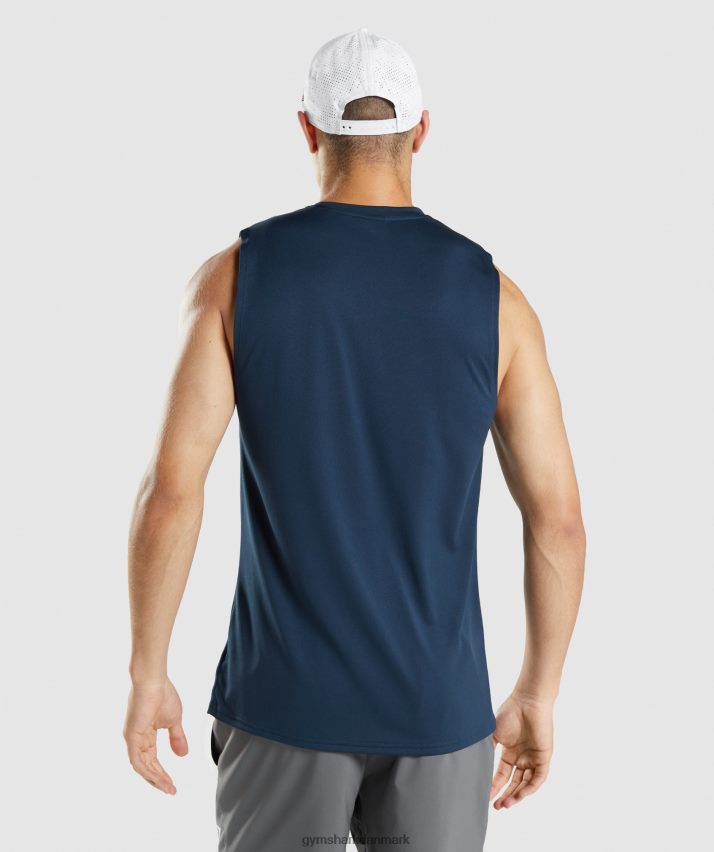 Mænd Gymshark ankomst ærmeløs t-shirt N4ZDDN945 flåde