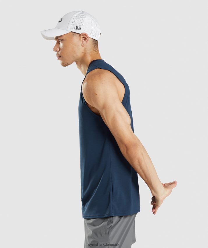 Mænd Gymshark ankomst ærmeløs t-shirt N4ZDDN945 flåde