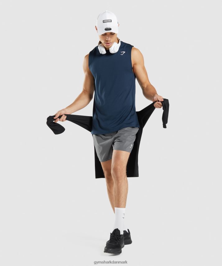 Mænd Gymshark ankomst ærmeløs t-shirt N4ZDDN945 flåde