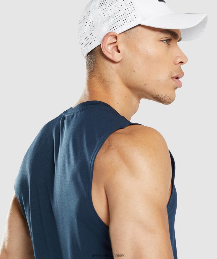 Mænd Gymshark ankomst ærmeløs t-shirt N4ZDDN945 flåde
