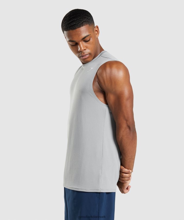 Mænd Gymshark ankomst ærmeløs t-shirt N4ZDDN947 røgfarvet