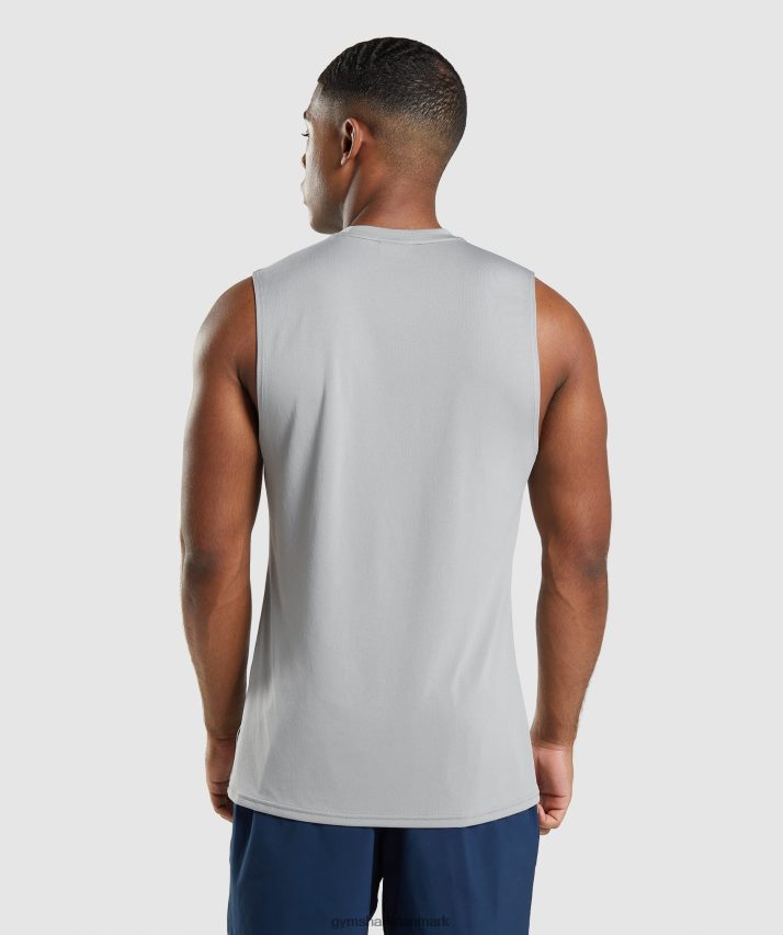 Mænd Gymshark ankomst ærmeløs t-shirt N4ZDDN947 røgfarvet