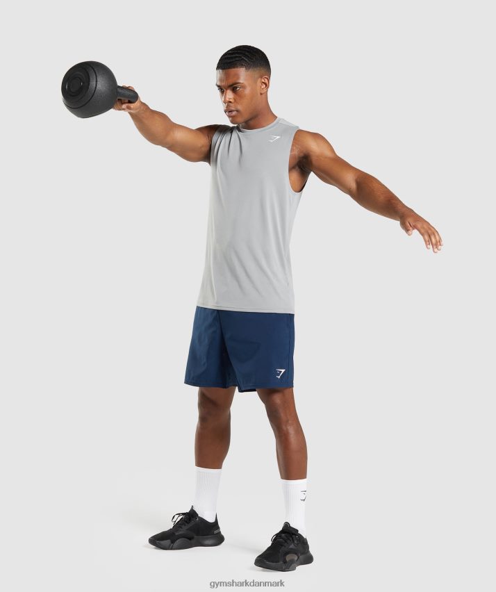 Mænd Gymshark ankomst ærmeløs t-shirt N4ZDDN947 røgfarvet