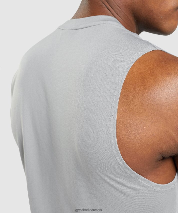 Mænd Gymshark ankomst ærmeløs t-shirt N4ZDDN947 røgfarvet