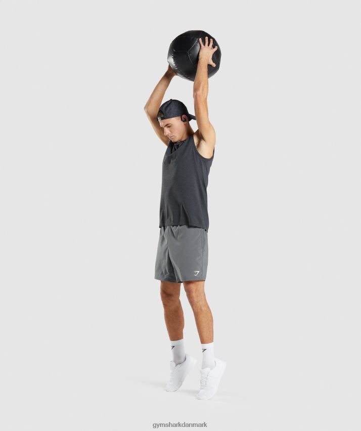 Mænd Gymshark ankomst sømløs tank N4ZDDN927 sort mergel