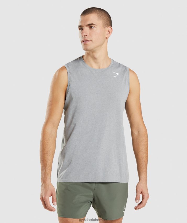 Mænd Gymshark ankomst sømløs tank N4ZDDN943 grå