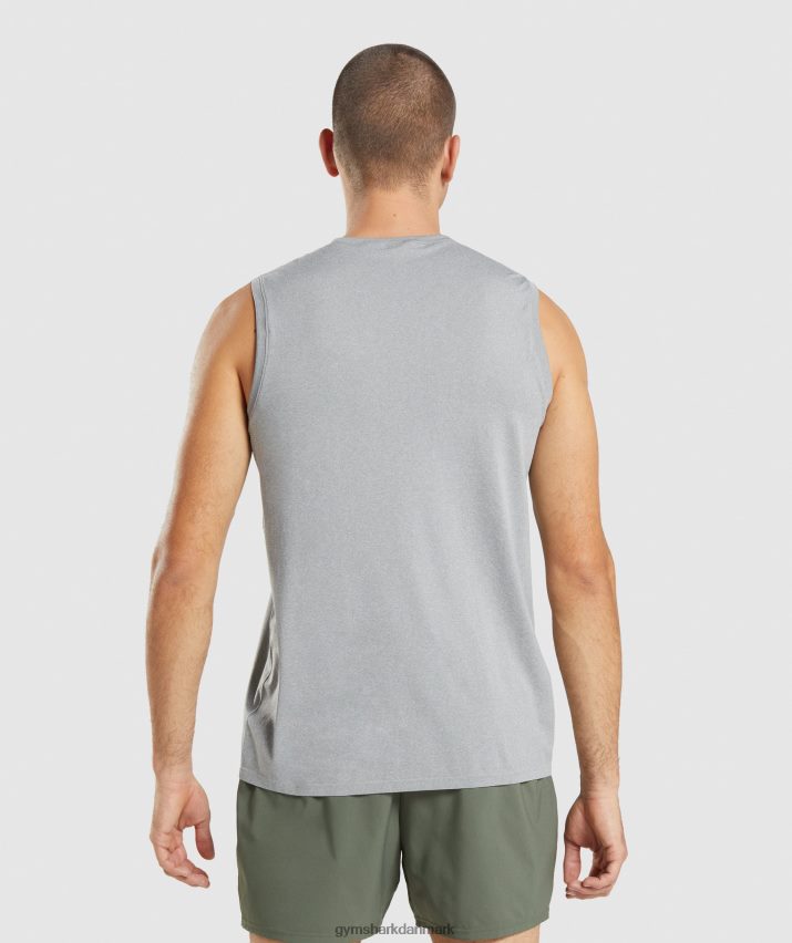 Mænd Gymshark ankomst sømløs tank N4ZDDN943 grå