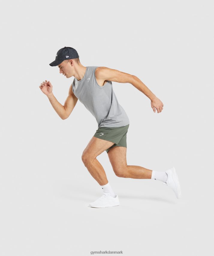 Mænd Gymshark ankomst sømløs tank N4ZDDN943 grå