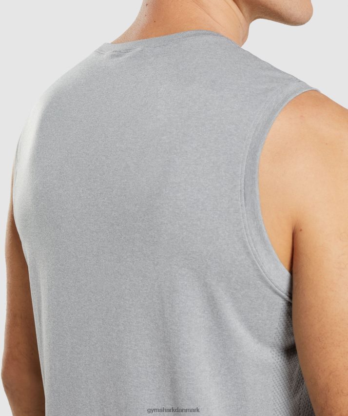 Mænd Gymshark ankomst sømløs tank N4ZDDN943 grå