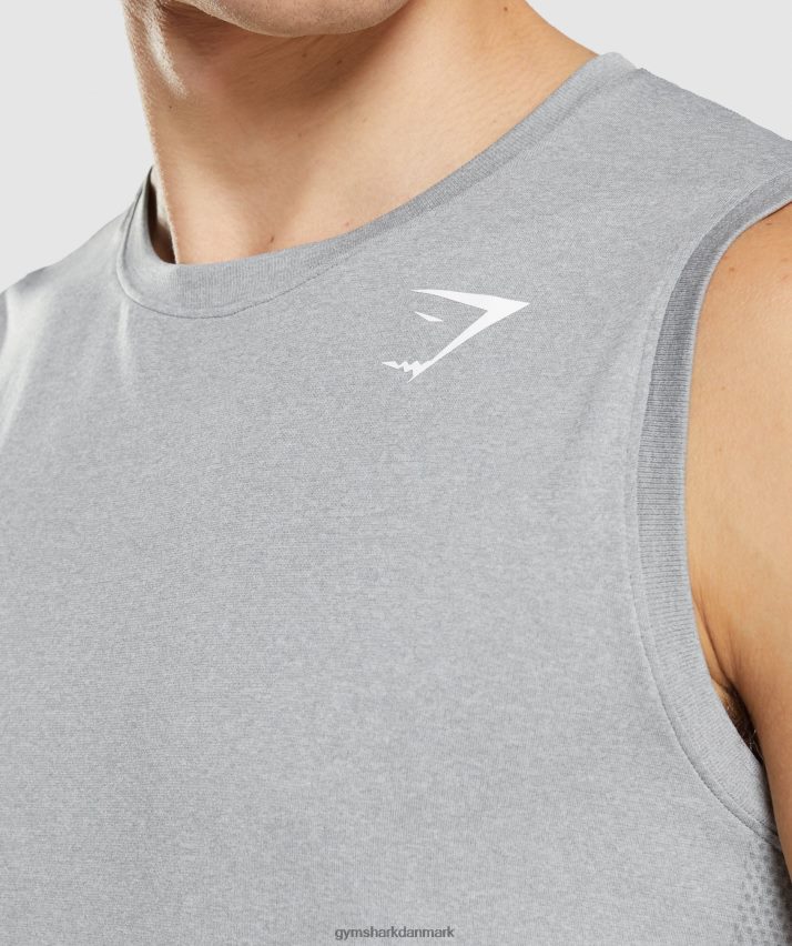 Mænd Gymshark ankomst sømløs tank N4ZDDN943 grå