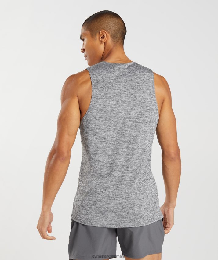 Mænd Gymshark ankomst slim mergel tank N4ZDDN906 silhuet grå/lys grå mergel