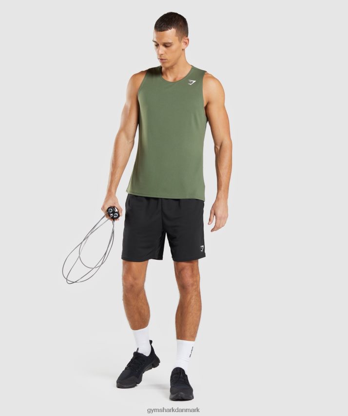 Mænd Gymshark ankomst tank N4ZDDN892 kerne oliven