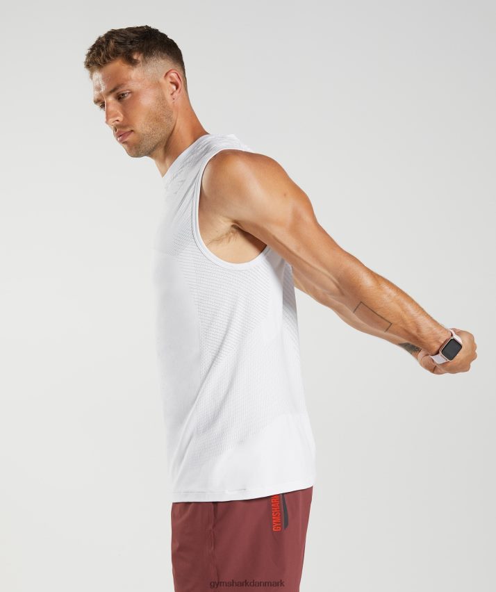 Mænd Gymshark apex sømløs tank N4ZDDN899 hvid/lys grå