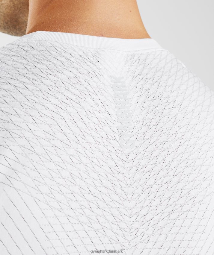 Mænd Gymshark apex sømløs tank N4ZDDN899 hvid/lys grå