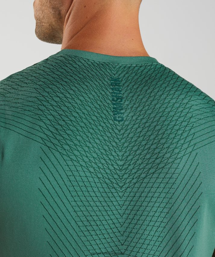 Mænd Gymshark apex sømløs tank N4ZDDN910 hoya grøn/skovgrøn