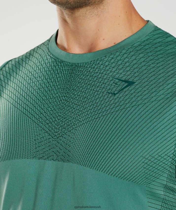 Mænd Gymshark apex sømløs tank N4ZDDN910 hoya grøn/skovgrøn