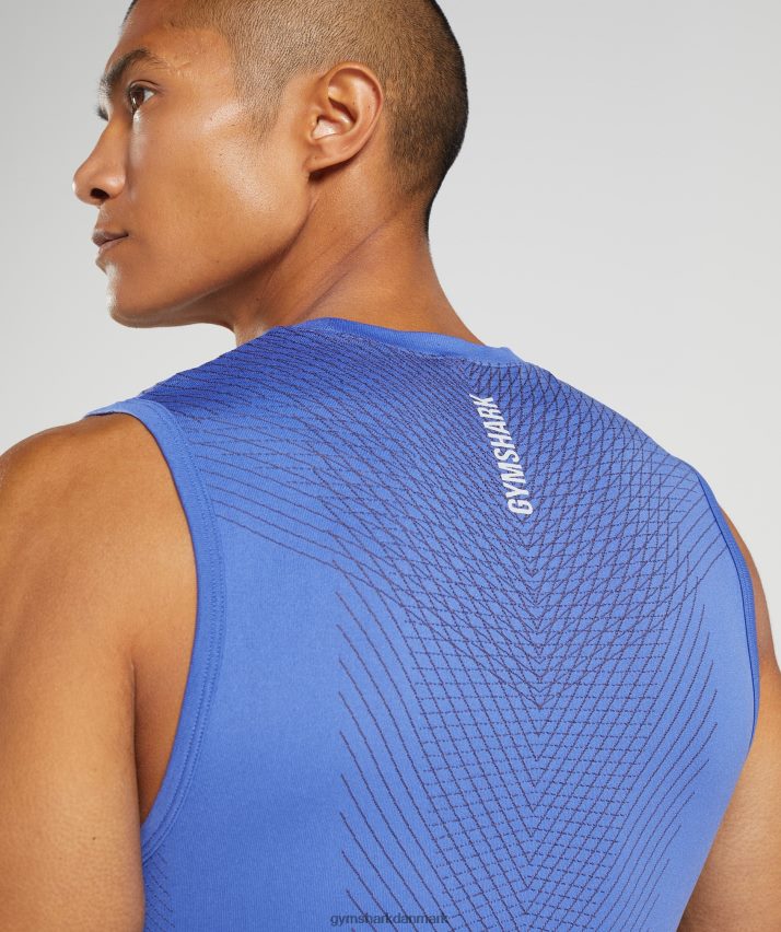 Mænd Gymshark apex sømløs tank N4ZDDN914 hof blå/onyx grå