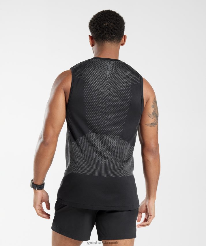 Mænd Gymshark apex sømløs tank N4ZDDN917 sort/silhouette grå