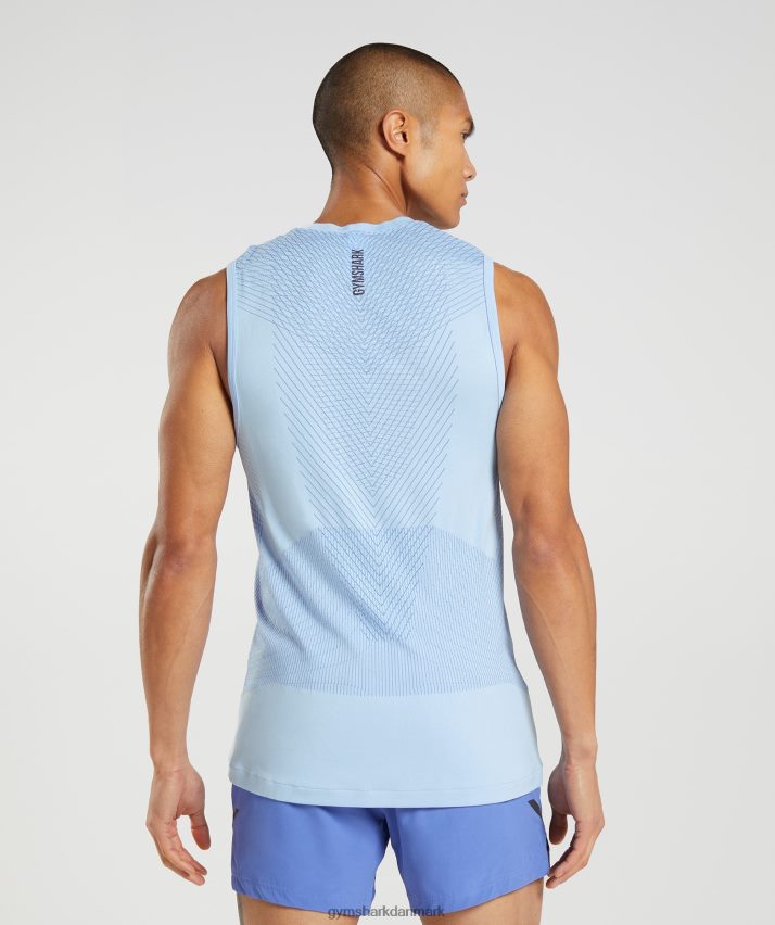 Mænd Gymshark apex sømløs tank N4ZDDN938 linned blå/hofblå
