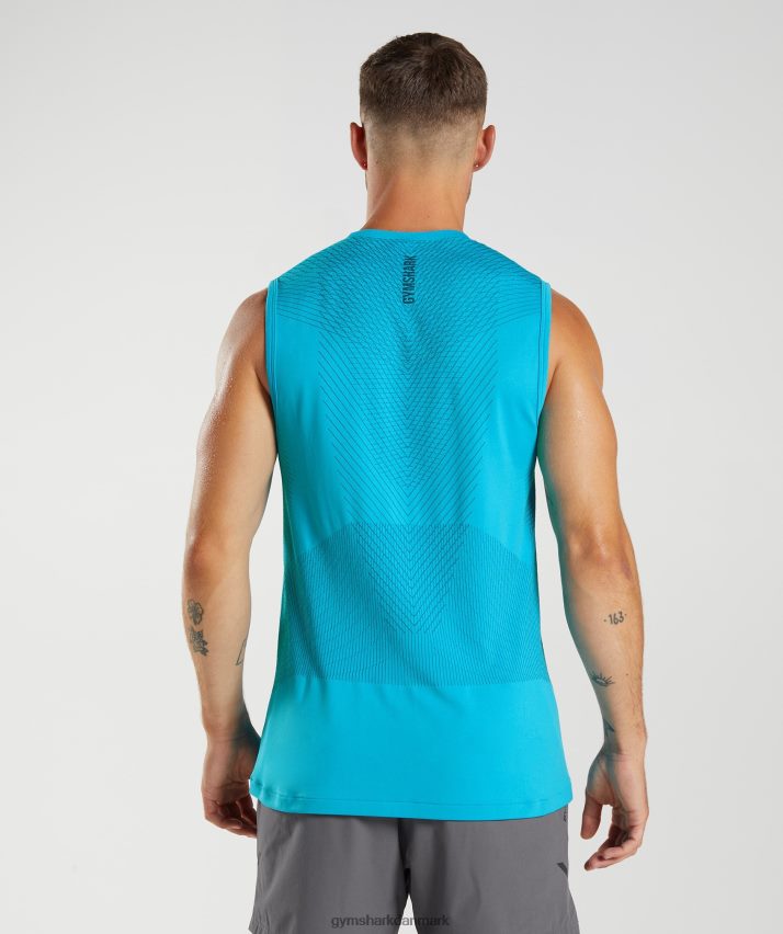Mænd Gymshark apex sømløs tank N4ZDDN951 hajblå/atlantisk blå