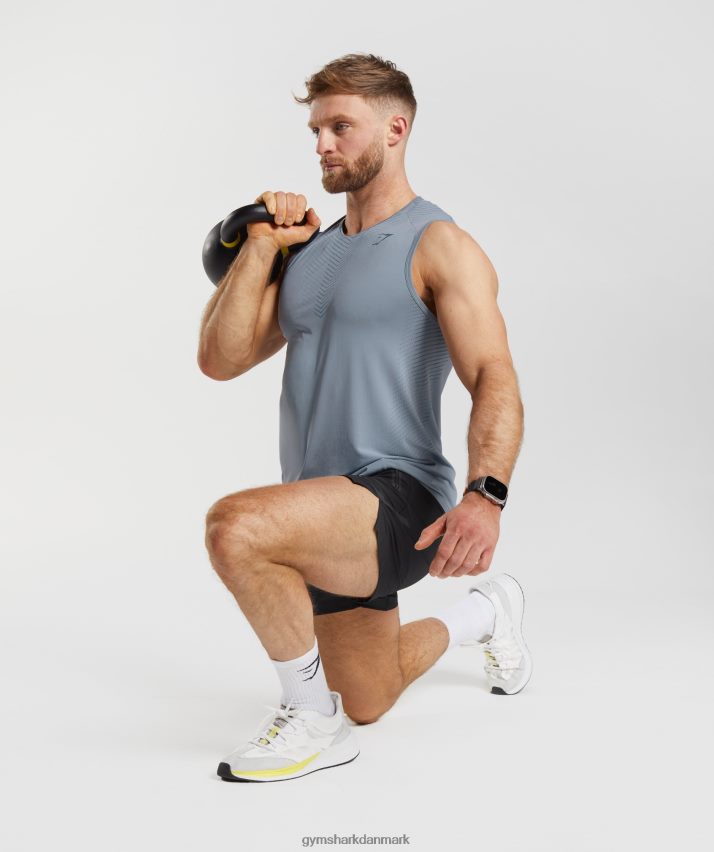 Mænd Gymshark apex tank N4ZDDN971 drivgrå/aftenblå