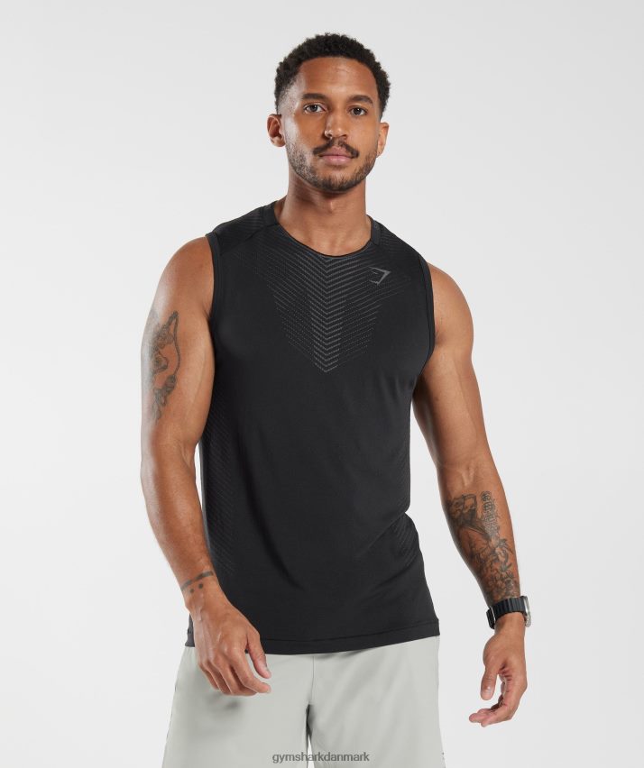 Mænd Gymshark apex tank N4ZDDN972 sort/silhouette grå