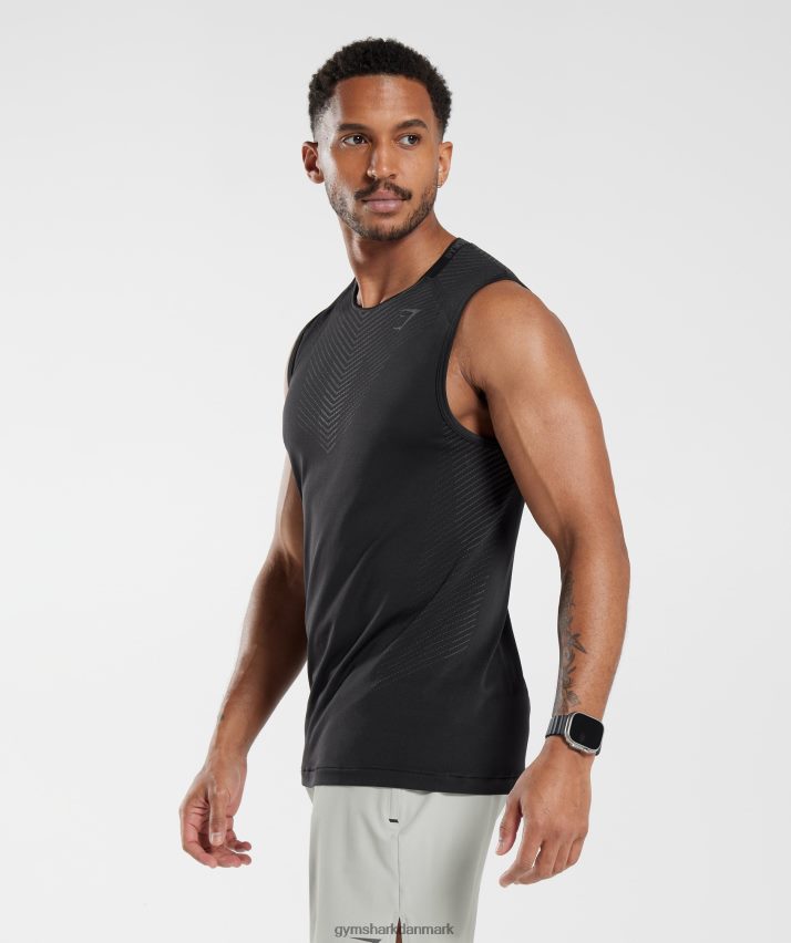 Mænd Gymshark apex tank N4ZDDN972 sort/silhouette grå