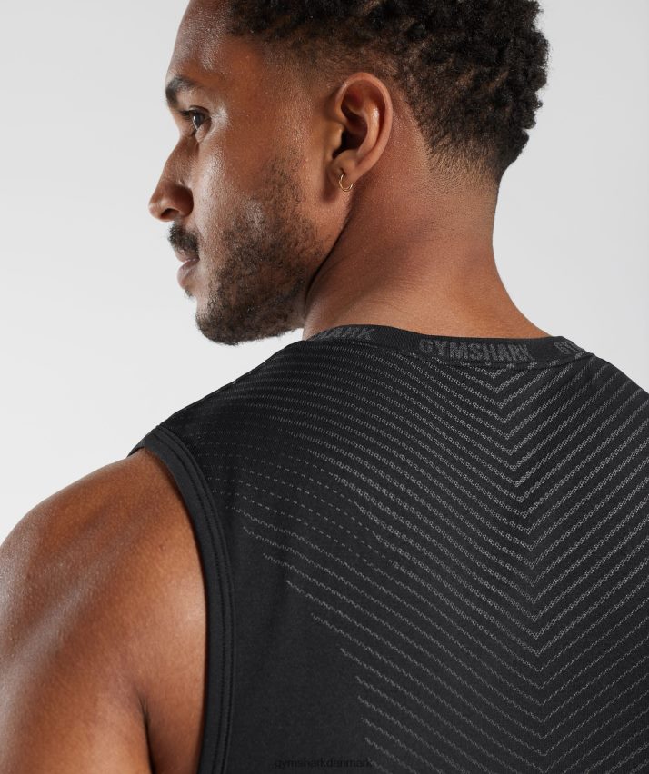 Mænd Gymshark apex tank N4ZDDN972 sort/silhouette grå