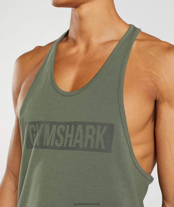 Mænd Gymshark blokstrenger N4ZDDN1014 kerne oliven
