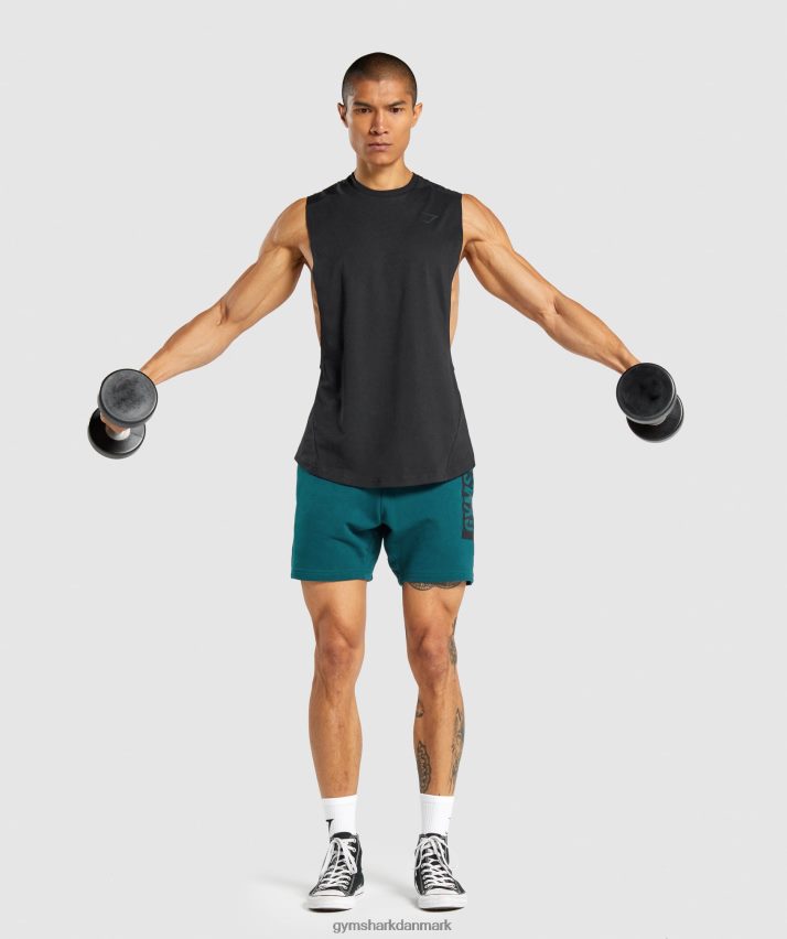 Mænd Gymshark fed drop arm tank N4ZDDN890 sort