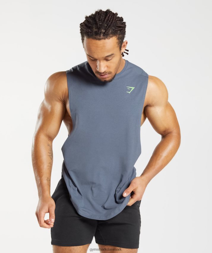 Mænd Gymshark fed drop arm tank N4ZDDN907 aften blå