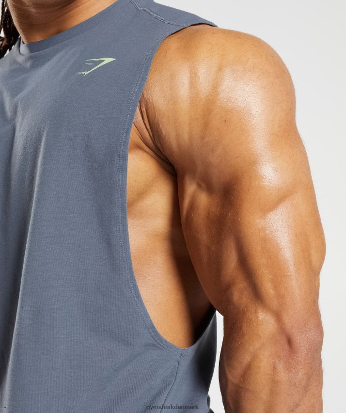 Mænd Gymshark fed drop arm tank N4ZDDN907 aften blå