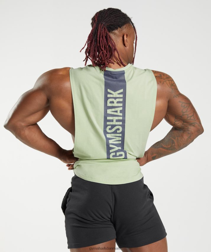 Mænd Gymshark fed drop arm tank N4ZDDN912 flora grøn