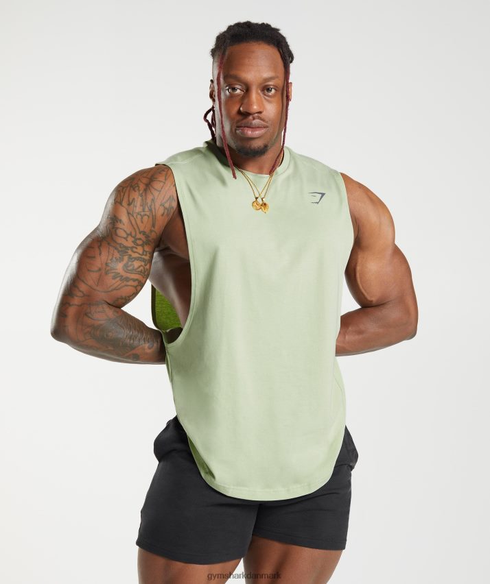 Mænd Gymshark fed drop arm tank N4ZDDN912 flora grøn