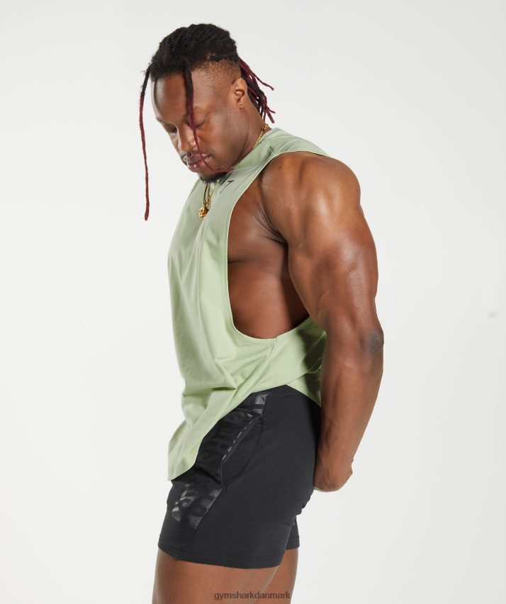 Mænd Gymshark fed drop arm tank N4ZDDN912 flora grøn