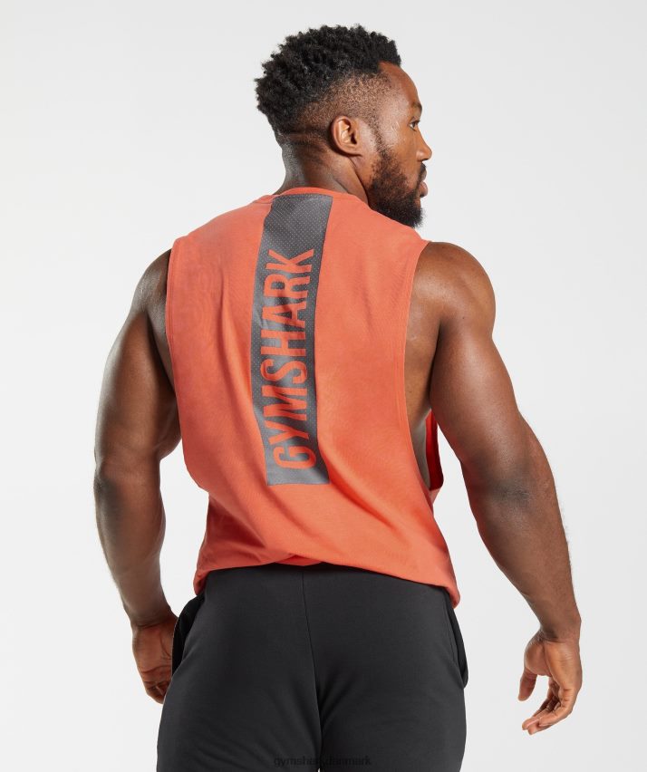 Mænd Gymshark fed drop arm tank N4ZDDN921 aerospace orange