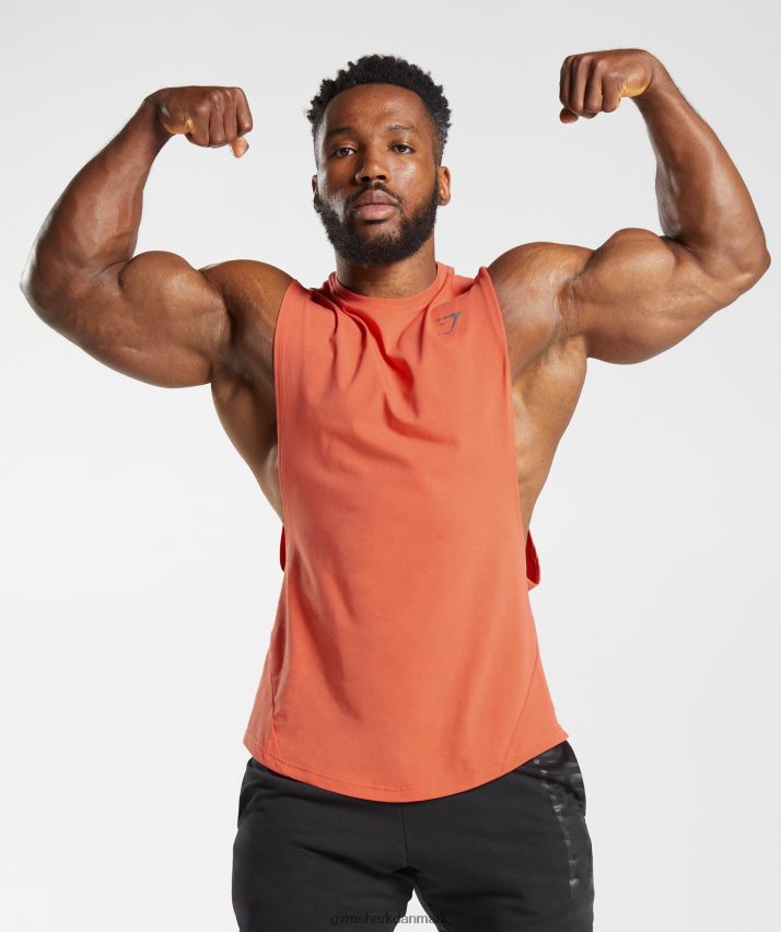 Mænd Gymshark fed drop arm tank N4ZDDN921 aerospace orange