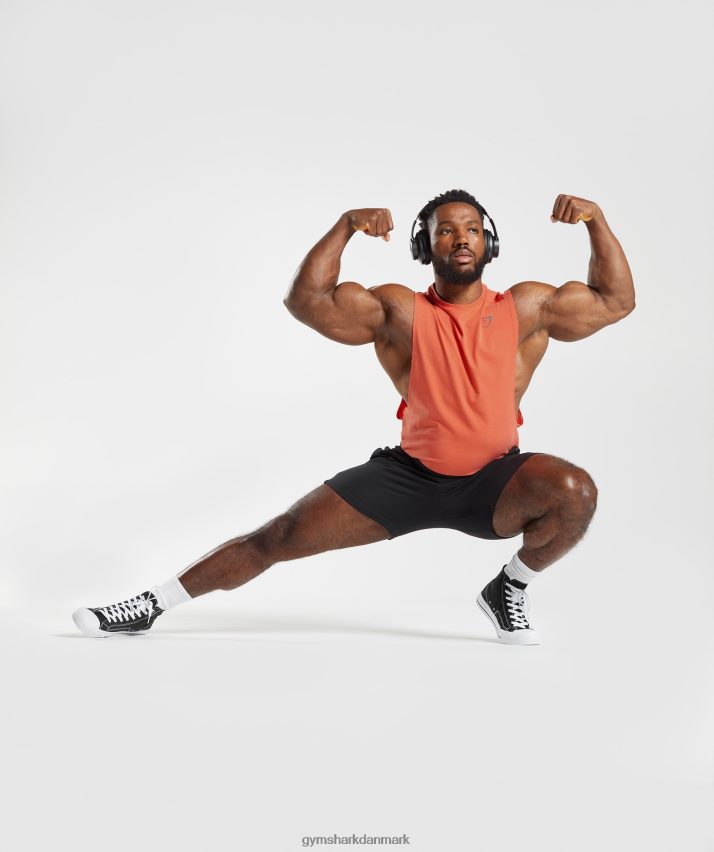 Mænd Gymshark fed drop arm tank N4ZDDN921 aerospace orange