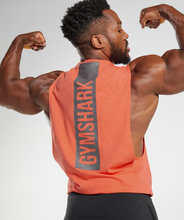 Mænd Gymshark fed drop arm tank N4ZDDN921 aerospace orange