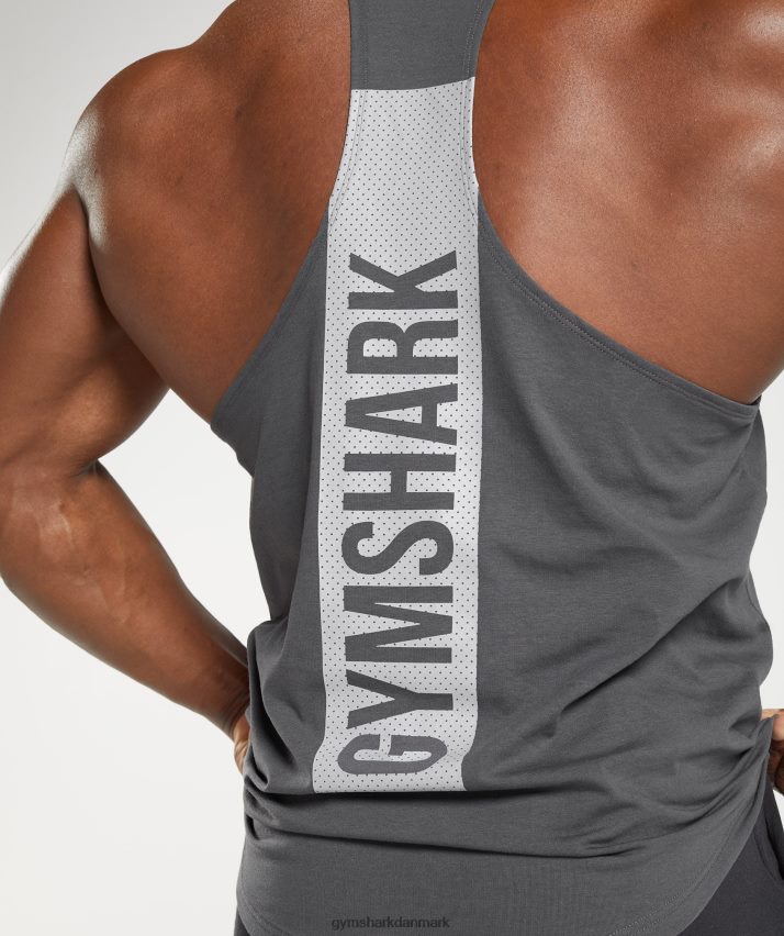 Mænd Gymshark fed stringer N4ZDDN1015 silhuet grå