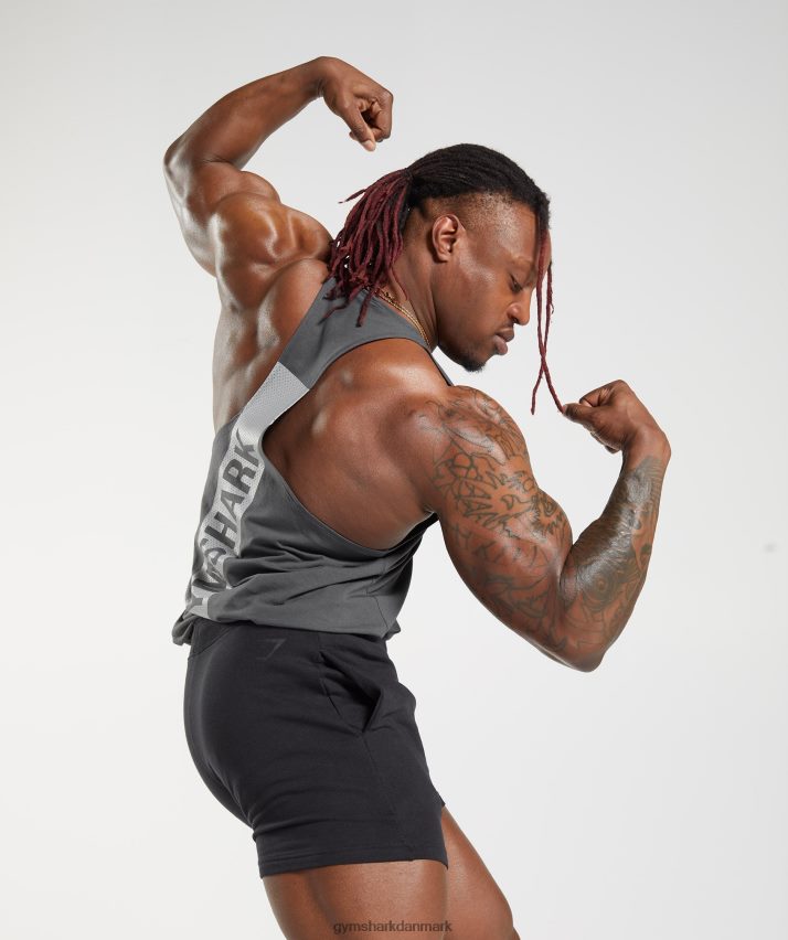 Mænd Gymshark fed stringer N4ZDDN1015 silhuet grå