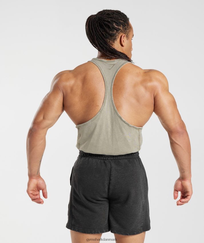 Mænd Gymshark kraftvasket stringer N4ZDDN976 ecru brun