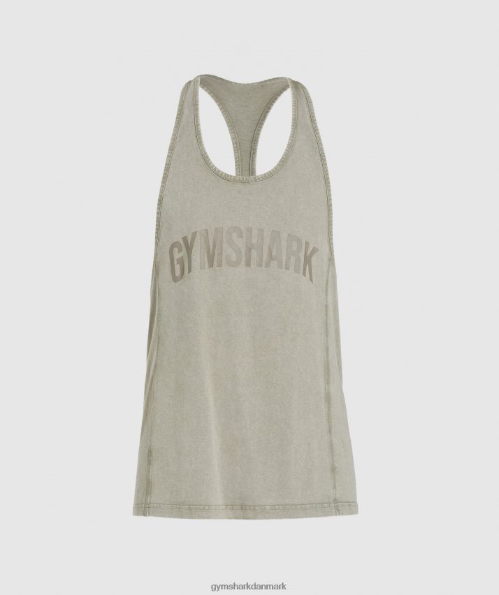 Mænd Gymshark kraftvasket stringer N4ZDDN976 ecru brun