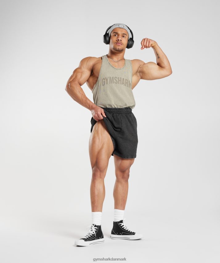 Mænd Gymshark kraftvasket stringer N4ZDDN976 ecru brun